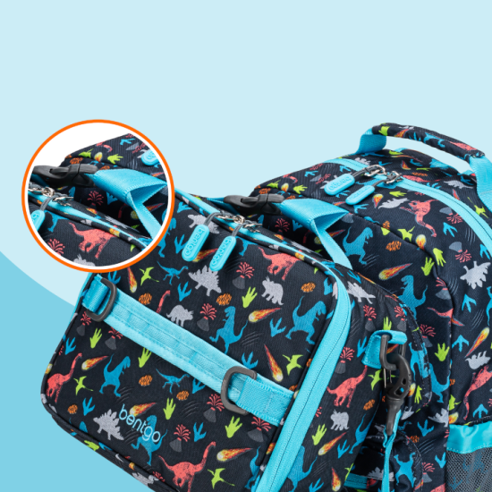 Bentgo Kids Backpack - Dinosarios (Gris)