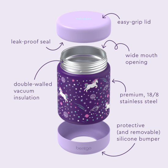 Bentgo Kids Recipiente Termico Inox - Unicornos