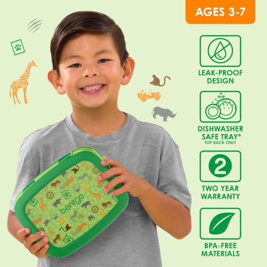 Bentgo Kids Prints Lunch Box (Safari)