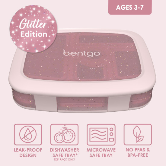 Bentgo Kids Lunch Box (Petal Pink Glitter)