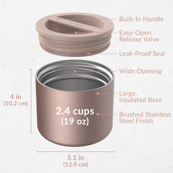 Bentgo contenedor hermetico Inox - Rose Gold