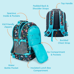 Bentgo Kids Prints 2-in-1 Backpack & Lunch Bag - Dinosaurios